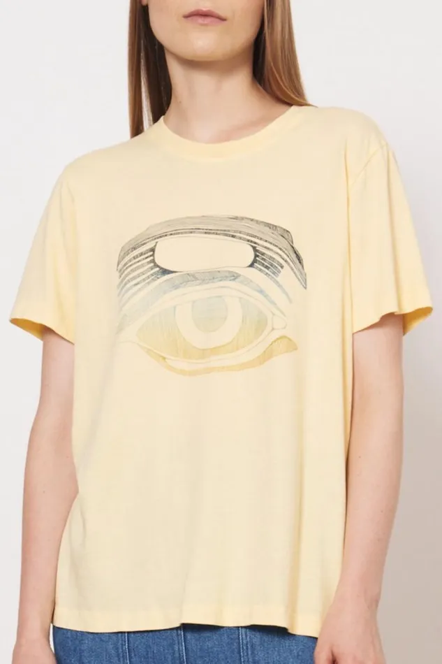Raquel Allegra TShirts Women Marigold Betty Tee With Evil Eye