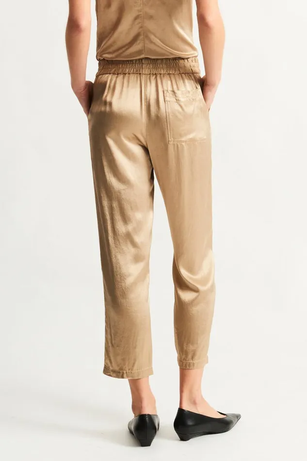 Raquel Allegra TShirts Women Pebble Satin Sand Trapunto Pant