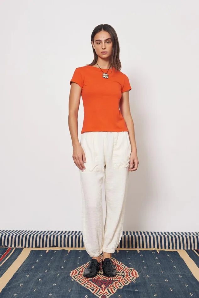 Raquel Allegra TShirts Women Tomato Liv Tee