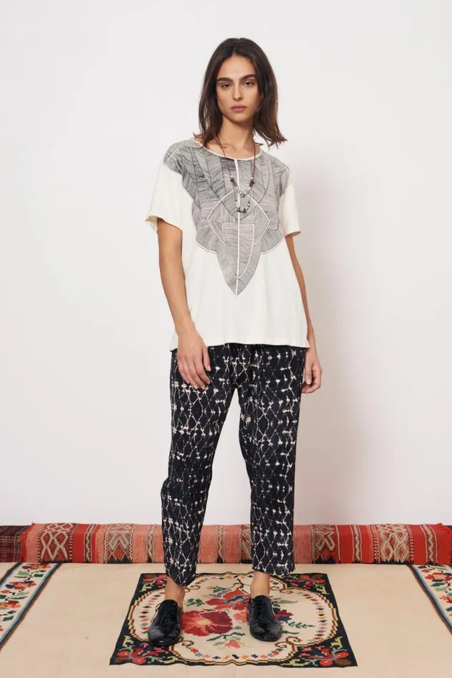 Raquel Allegra TShirts Women Vintage Fleece Dirty White Kibo Tee