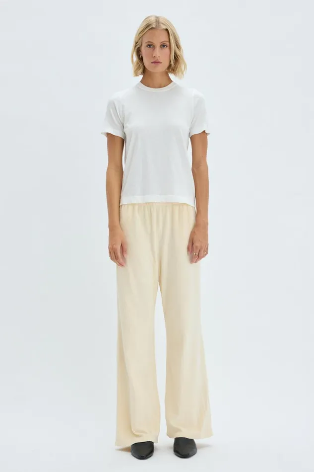 Raquel Allegra TShirts Women Washed White Boy Tee