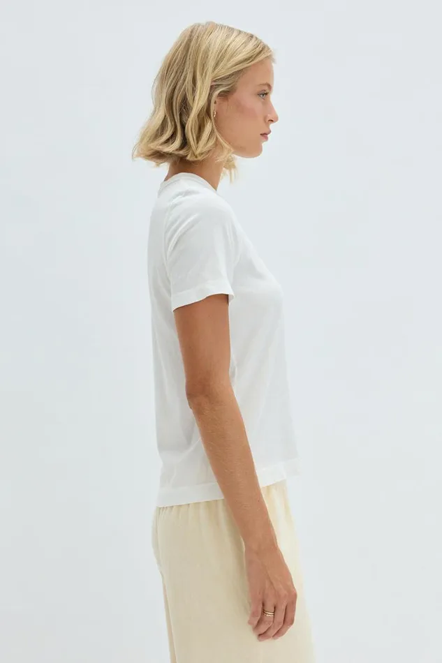 Raquel Allegra TShirts Women Washed White Boy Tee