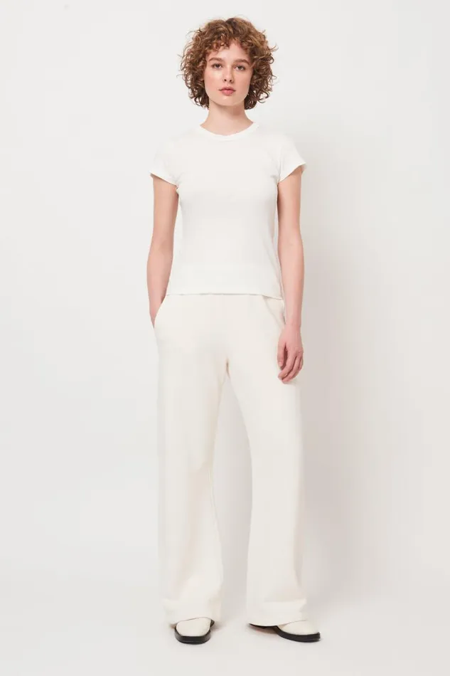 Raquel Allegra TShirts Women Washed White Liv Tee