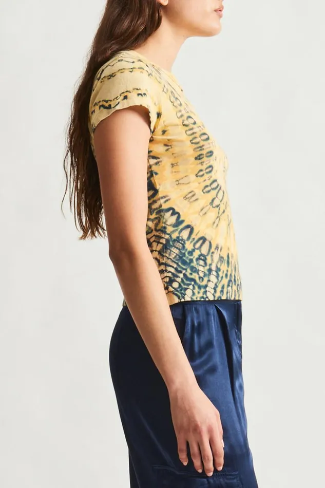 Raquel Allegra TShirts Women Yellow And Navy Liv Tee