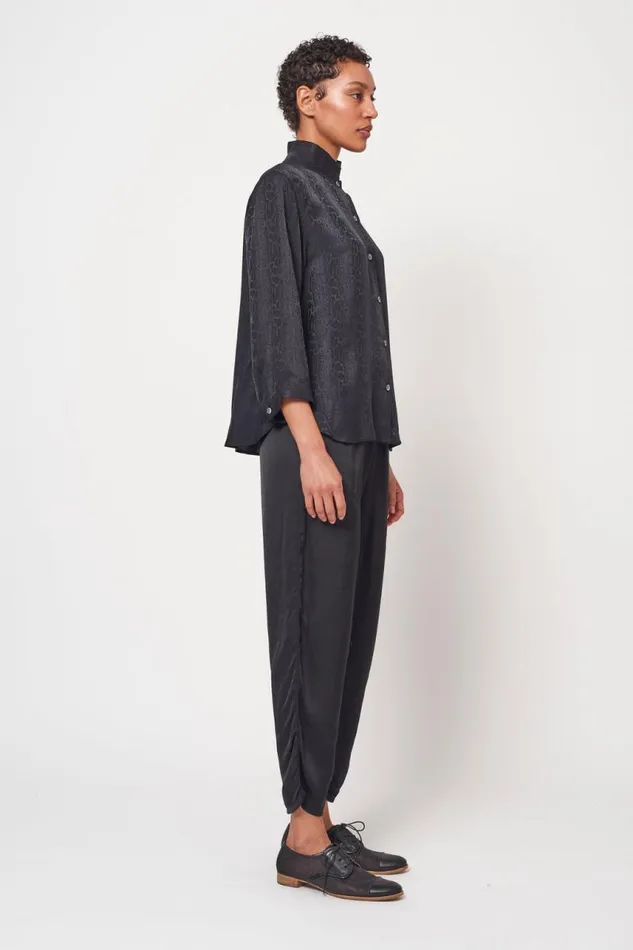 Raquel Allegra Tops Women Black Lauren Blouse