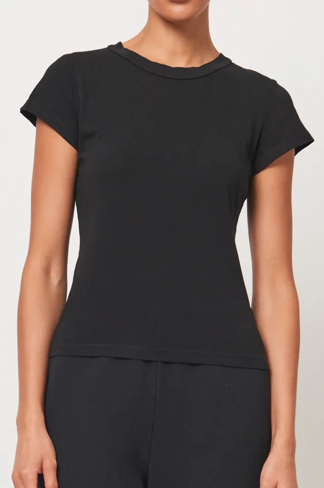 Raquel Allegra Tops Women Black Liv Tee