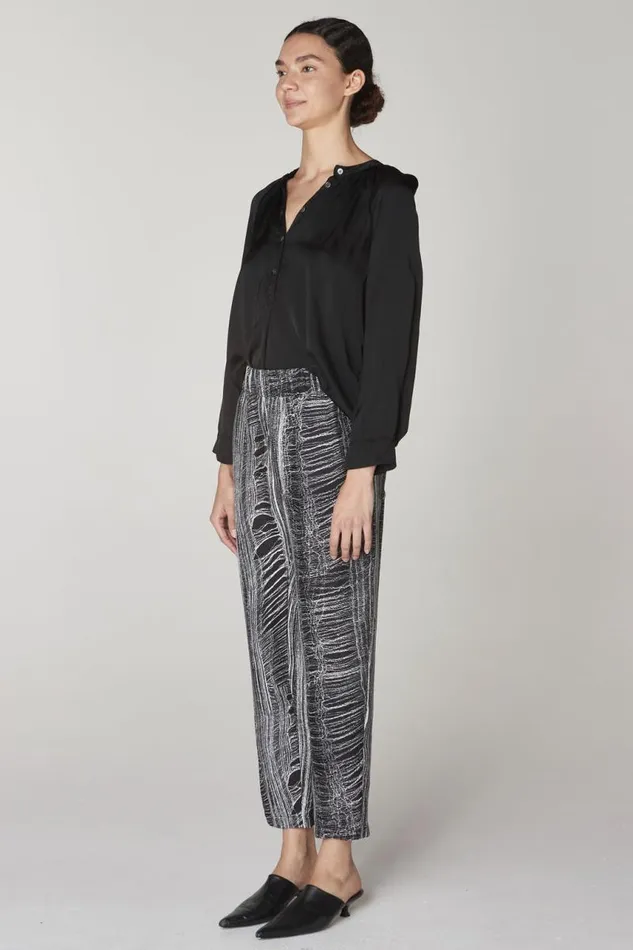 Raquel Allegra Tops Women Black Sparrow Top Raquel Allegra Tops Women Black Sparrow Top