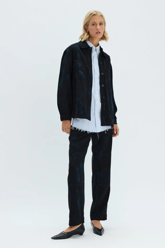 Raquel Allegra Tops Women Dark Indigo Denim Explorer Jacket