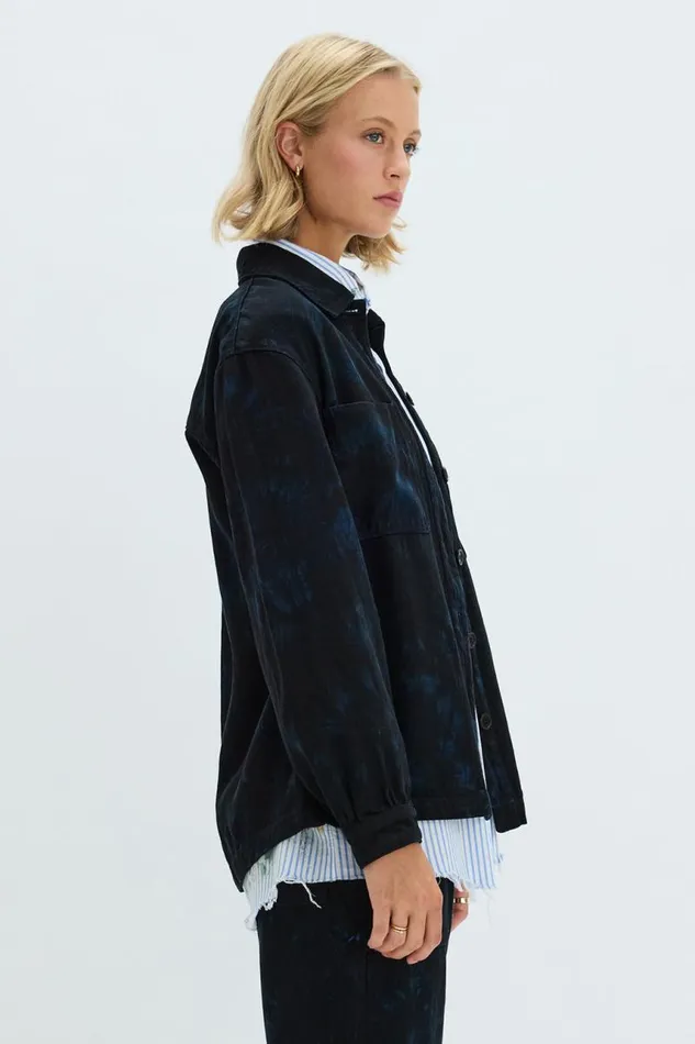Raquel Allegra Tops Women Dark Indigo Denim Explorer Jacket