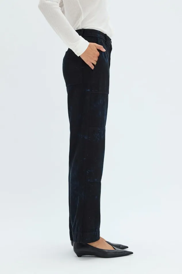 Raquel Allegra Tops Women Dark Indigo Denim Work Pant
