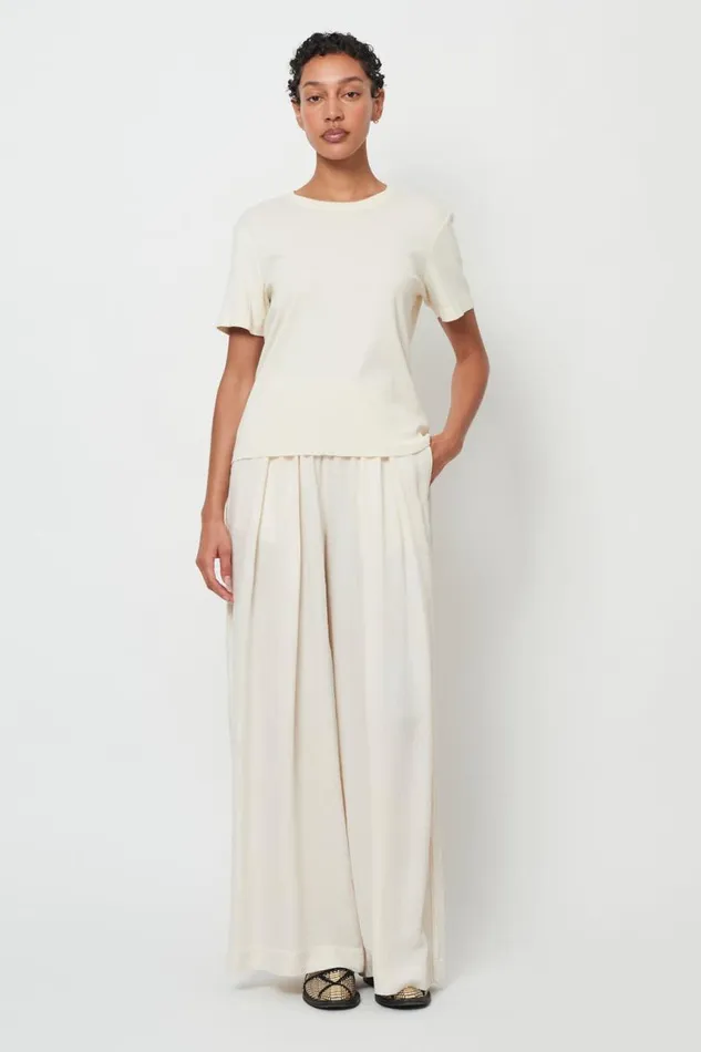 Raquel Allegra Tops Women Dirty White Boy Tee