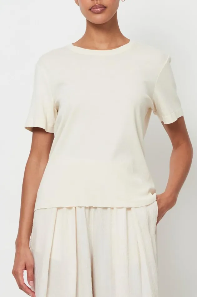 Raquel Allegra Tops Women Dirty White Boy Tee