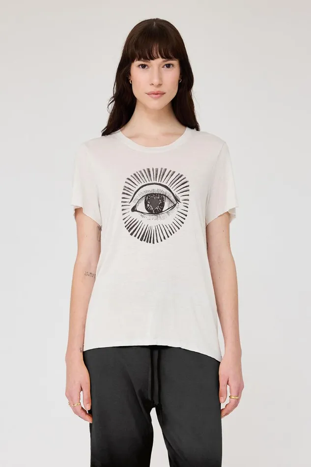 Raquel Allegra Tops Women Dirty White Helena Tee