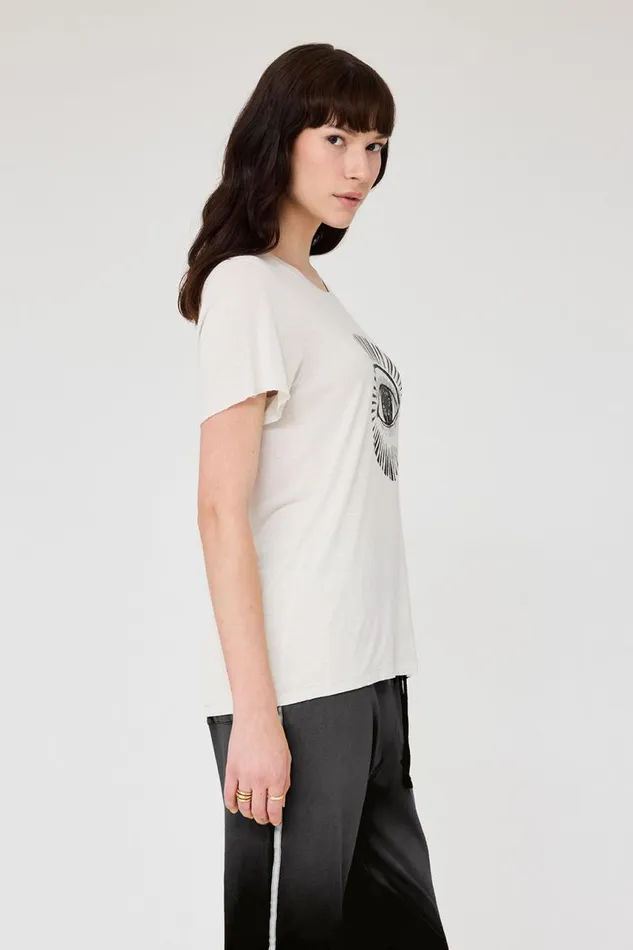 Raquel Allegra Tops Women Dirty White Helena Tee