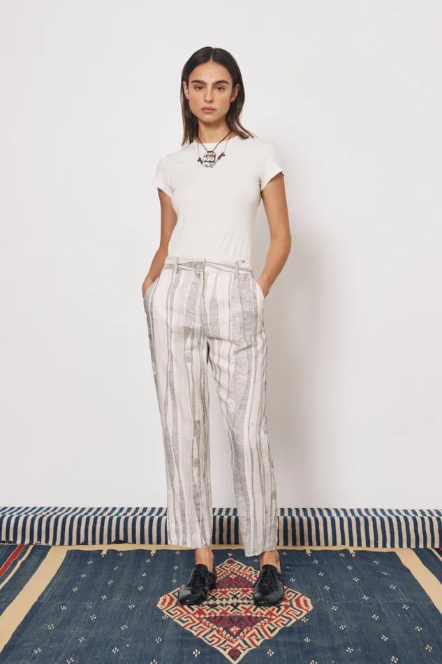 Raquel Allegra Tops Women Dirty White Liv Tee