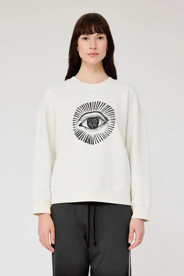 Raquel Allegra Tops Women Dirty White Yves Sweatshirt