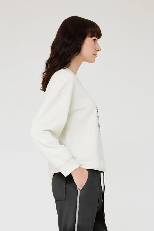 Raquel Allegra Tops Women Dirty White Yves Sweatshirt