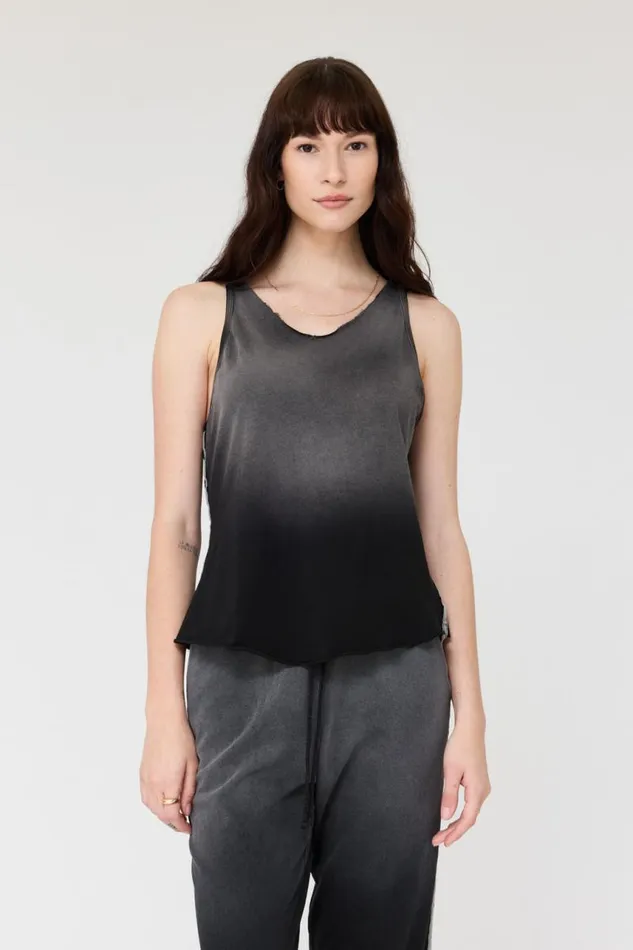 Raquel Allegra Tops Women Faded Black Beverly Tank