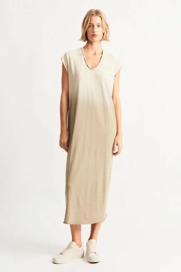 Raquel Allegra Tops Women Faded Sand Cocoon Dress