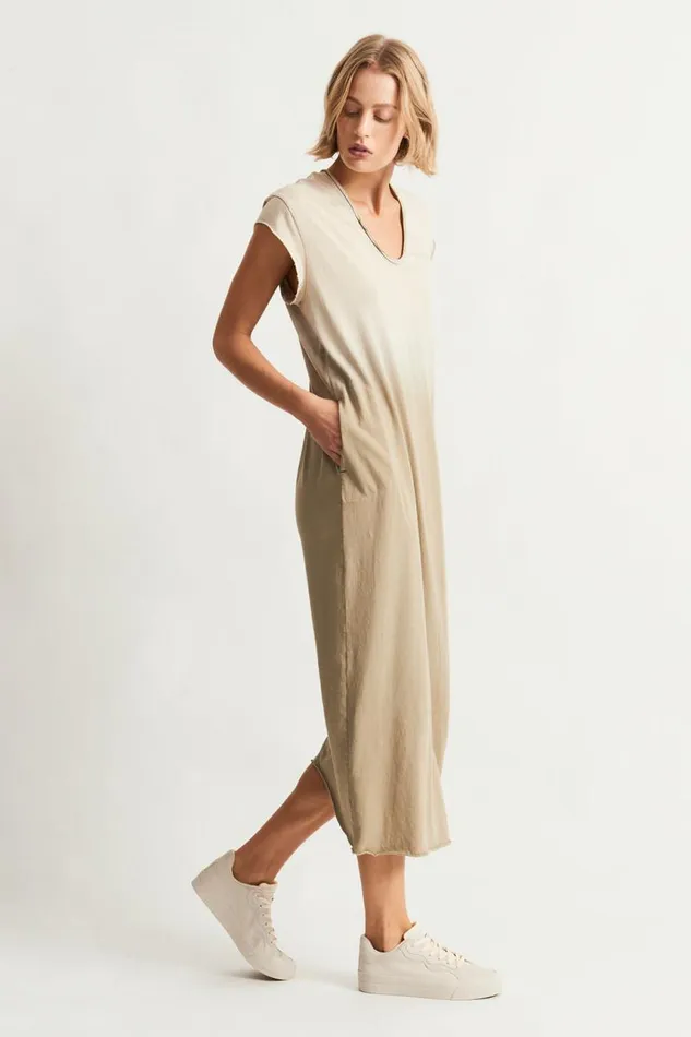 Raquel Allegra Tops Women Faded Sand Cocoon Dress