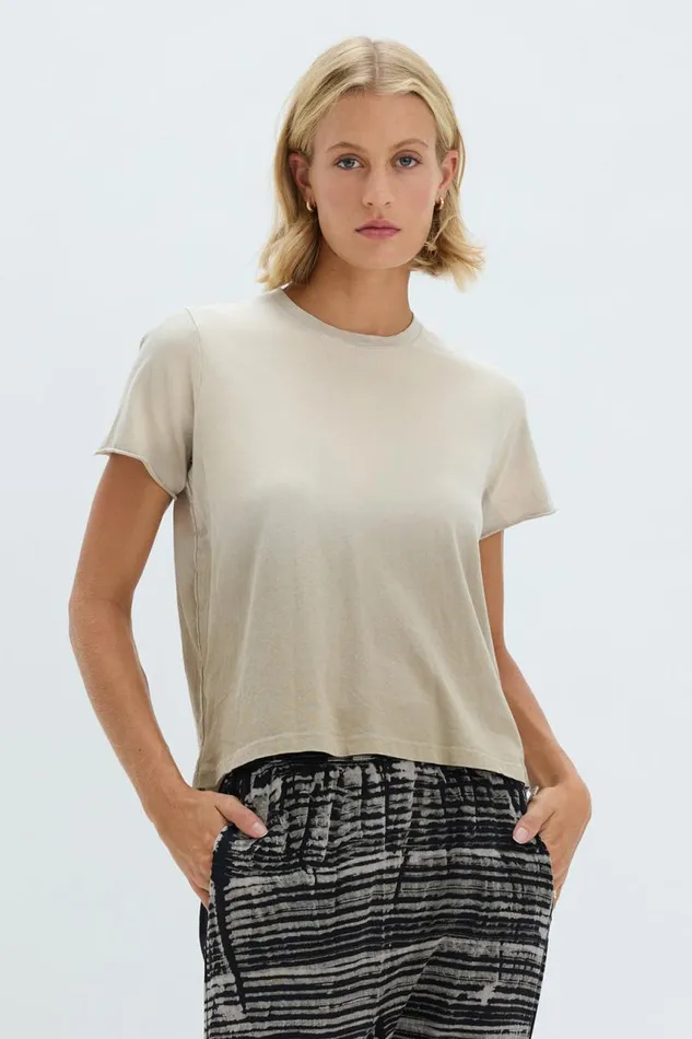 Raquel Allegra Tops Women Faded Sand Liana Tee