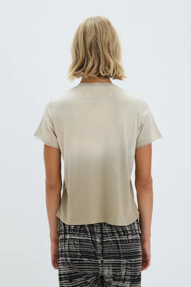 Raquel Allegra Tops Women Faded Sand Liana Tee
