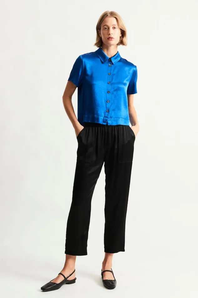 Raquel Allegra Tops Women Lapis Calista Blouse