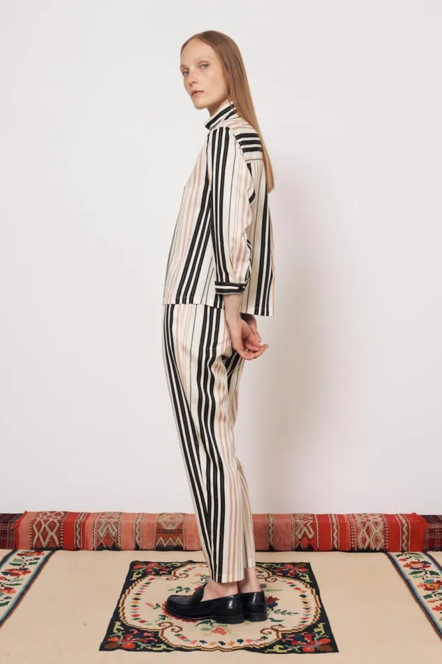 Raquel Allegra Tops Women Sueded Tencel Savanna Ecru Ghana Blouse