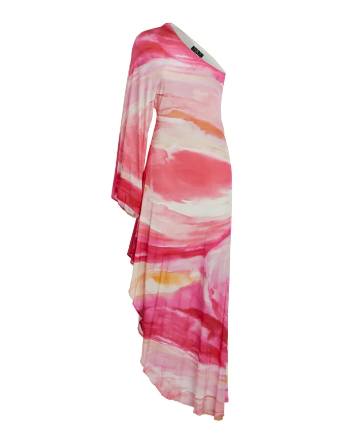 Ready To Wear Aura Stretch One Shoulder Maxi Dress PatBO Dresses and Jumpsuits