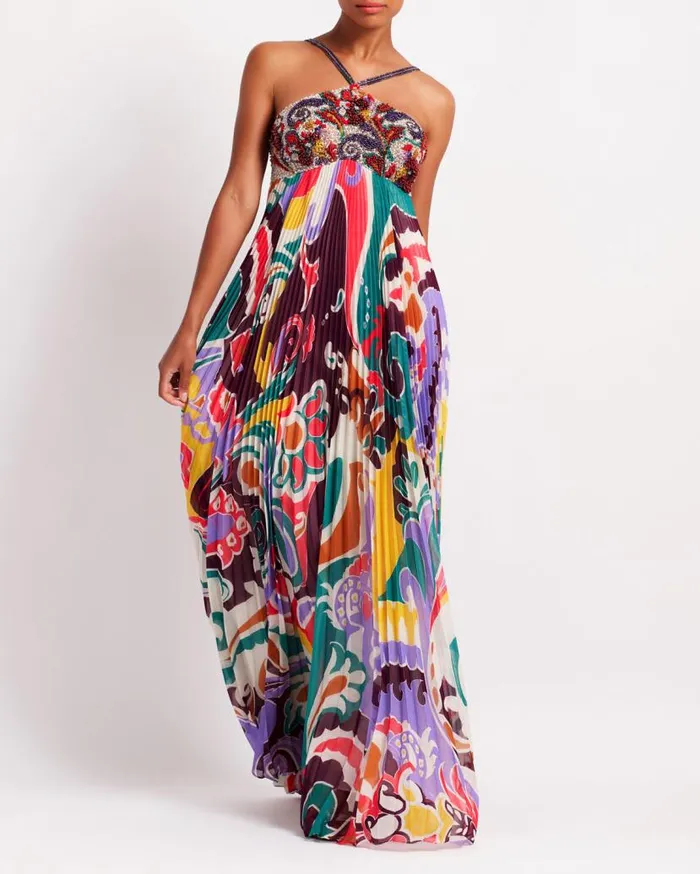 Ready To Wear Beaded Daydreamer Pleated Gown FINAL SALE PatBO Dresses and Jumpsuits Ready To Wear Beaded Daydreamer Pleated Gown FINAL SALE PatBO Dresses and Jumpsuits