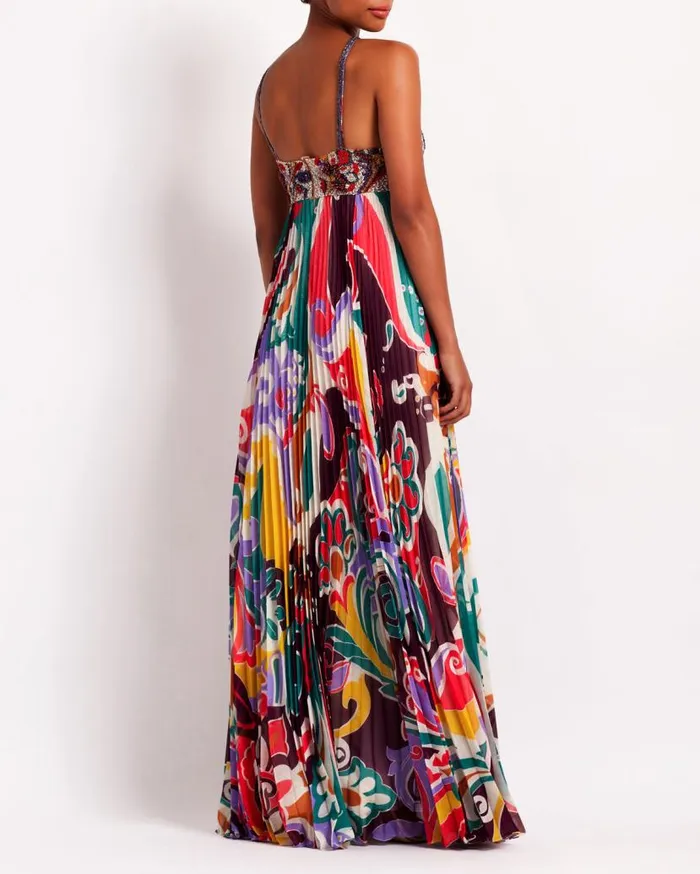 Ready To Wear Beaded Daydreamer Pleated Gown FINAL SALE PatBO Dresses and Jumpsuits