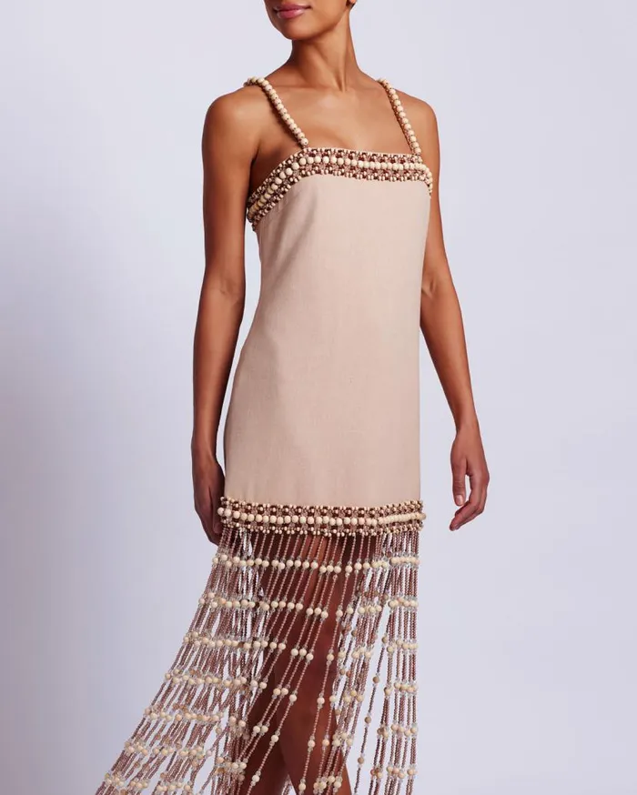 Ready To Wear Beaded Fringe Maxi Dress RUNWAY PatBO Dresses and Jumpsuits