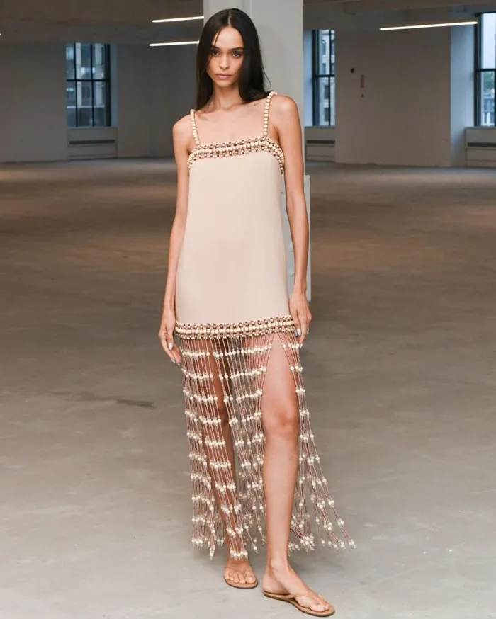 Ready To Wear Beaded Fringe Maxi Dress RUNWAY PatBO Dresses and Jumpsuits