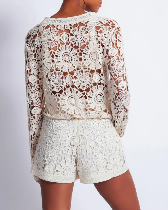 Ready To Wear Crochet Boyfriend Cardigan PatBO Jackets