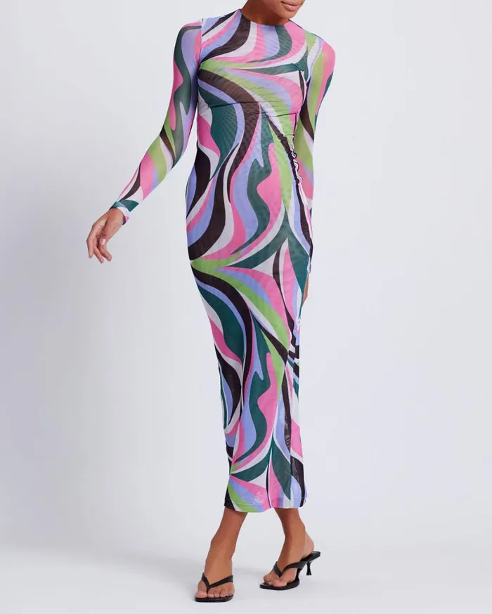 Ready To Wear DELOS PRINTED TULLE MAXI DRESS FINAL SALE PatBO Dresses and Jumpsuits Ready To Wear DELOS PRINTED TULLE MAXI DRESS FINAL SALE PatBO Dresses and Jumpsuits