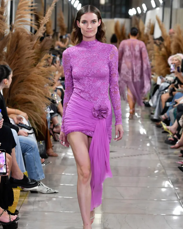 Ready To Wear Embroidered Lace Mini Dress PatBO Dresses and Jumpsuits