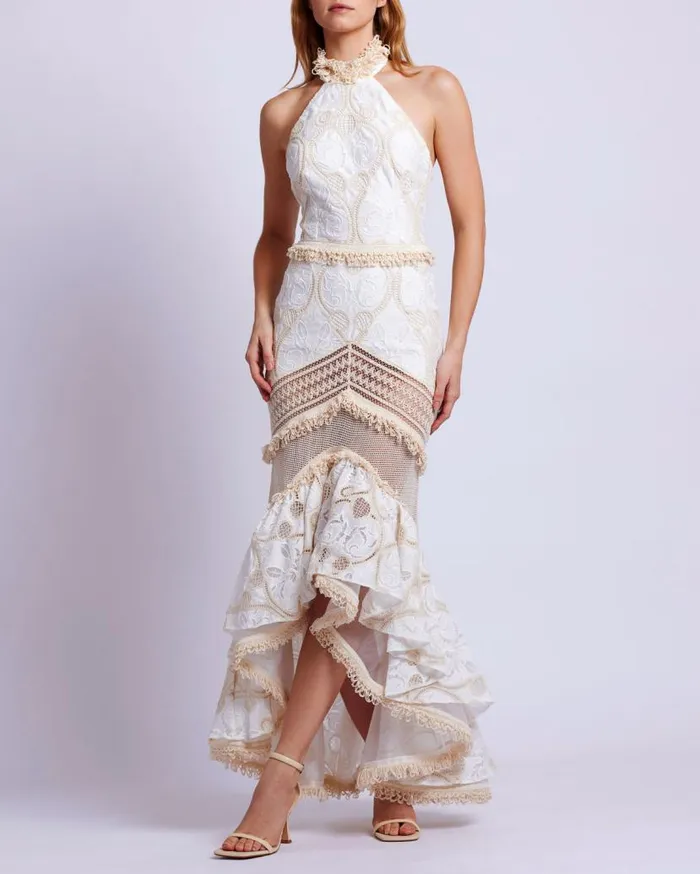 Ready To Wear Eyelet Lace Maxi Dress EXCLUSIVE PatBO Dresses and Jumpsuits