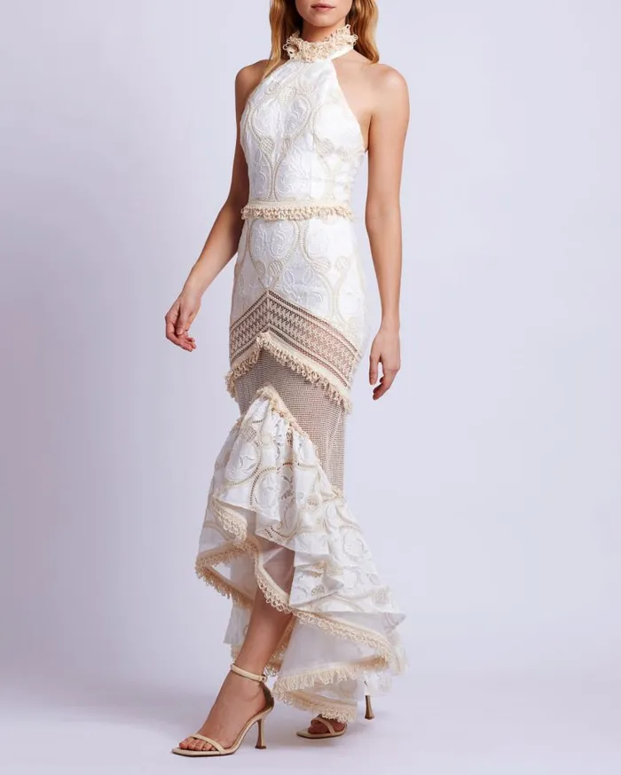 Ready To Wear Eyelet Lace Maxi Dress EXCLUSIVE PatBO Dresses and Jumpsuits