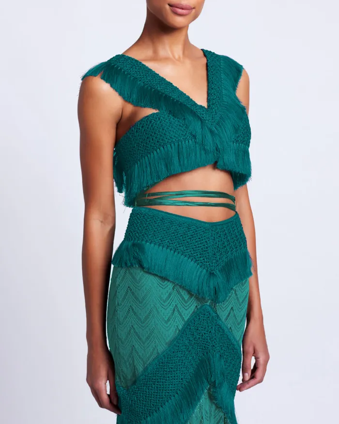 Ready To Wear FRINGE TRIM MAXI SKIRT PatBO Bottoms