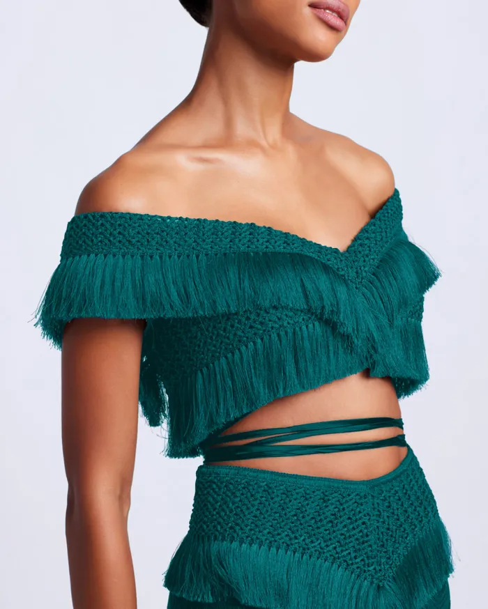 Ready To Wear FRINGE TRIM MAXI SKIRT PatBO Bottoms