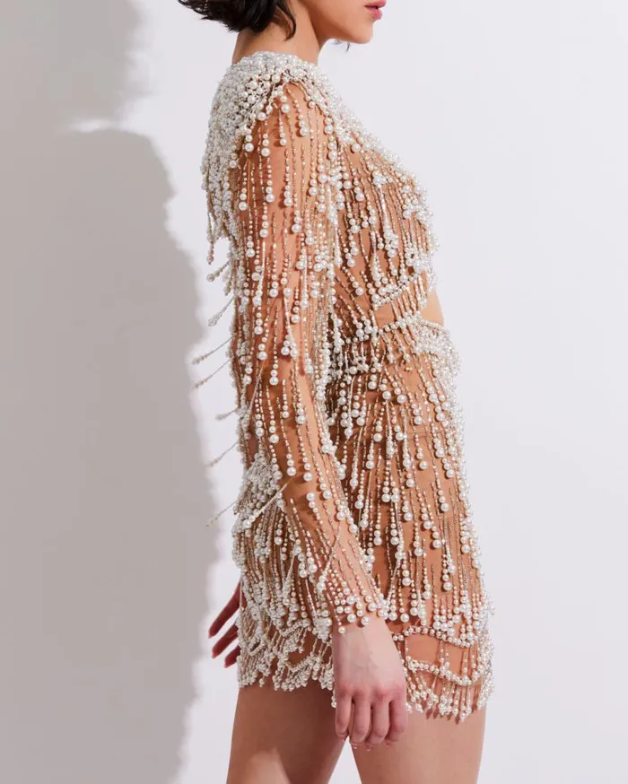 Ready To Wear Fully Beaded CutOut Cocktail Dress FINAL SALE PatBO Dresses and Jumpsuits