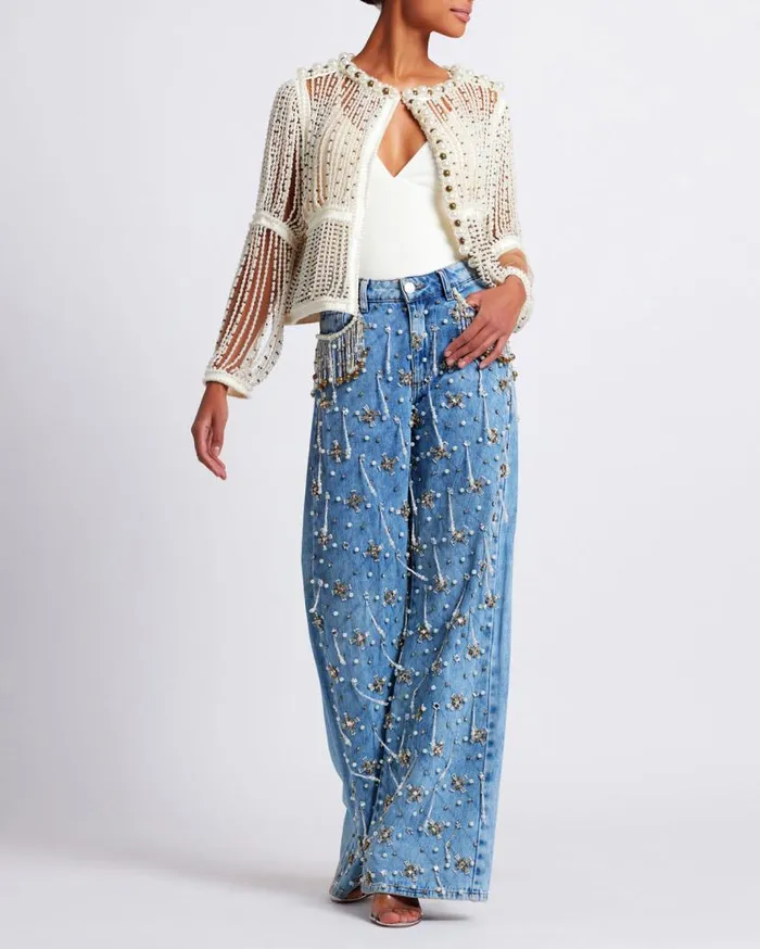 Ready To Wear FULLY BEADED JACKET RUNWAY PatBO Tops and Bodysuits
