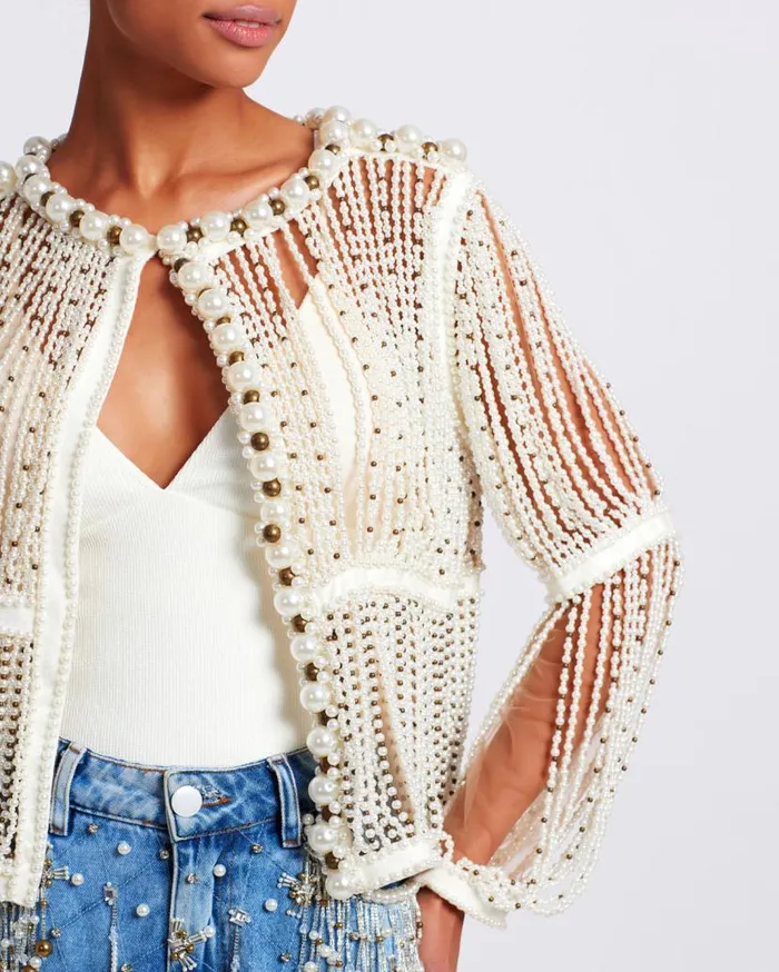 Ready To Wear FULLY BEADED JACKET RUNWAY PatBO Tops and Bodysuits