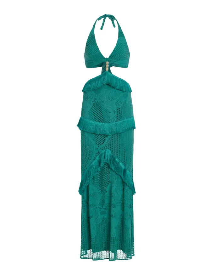 Ready To Wear Halterneck Maxi Dress PatBO Dresses and Jumpsuits