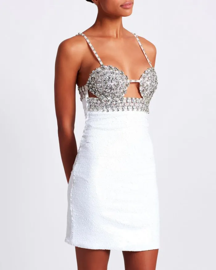 Ready To Wear HANDBEADED SEQUIN MINI DRESS FINAL SALE PatBO Dresses and Jumpsuits