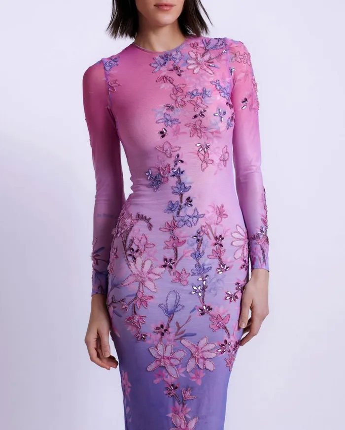 Ready To Wear HandBeaded Tulle Maxi Dress EXCLUSIVE PatBO Dresses and Jumpsuits Ready To Wear HandBeaded Tulle Maxi Dress EXCLUSIVE PatBO Dresses and Jumpsuits