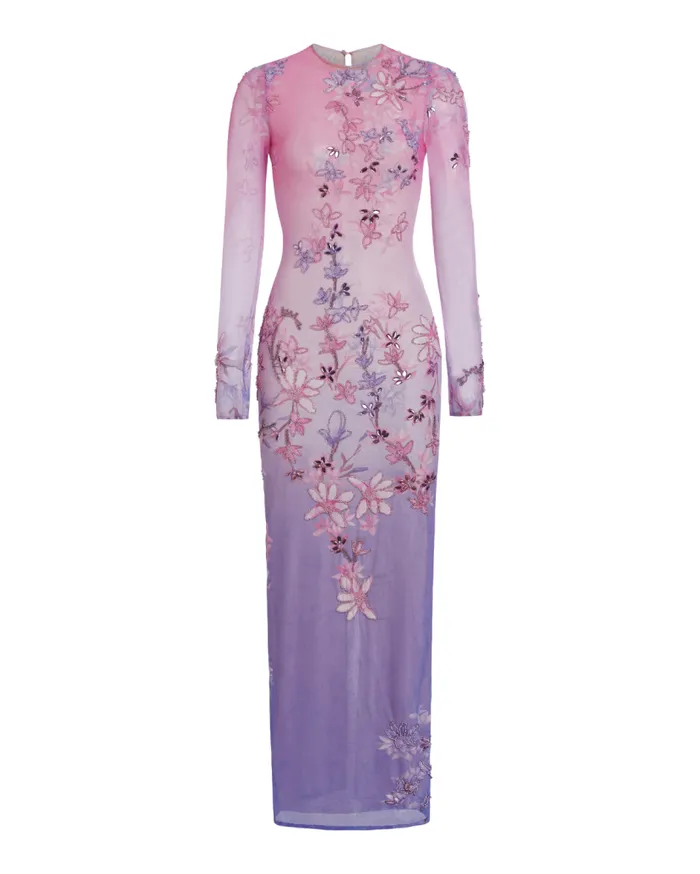 Ready To Wear HandBeaded Tulle Maxi Dress EXCLUSIVE PatBO Dresses and Jumpsuits