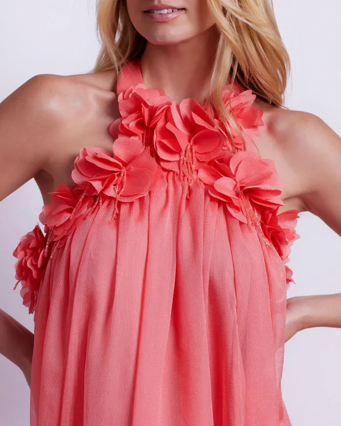 Ready To Wear HandEmbroidered 3D Flower Gown PatBO Dresses and Jumpsuits