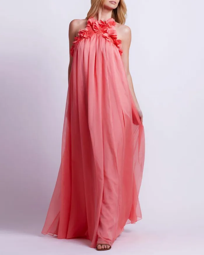 Ready To Wear HandEmbroidered 3D Flower Gown PatBO Dresses and Jumpsuits