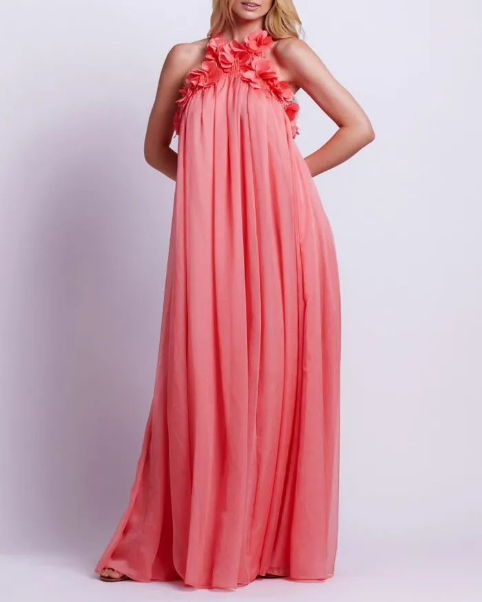 Ready To Wear HandEmbroidered 3D Flower Gown PatBO Dresses and Jumpsuits